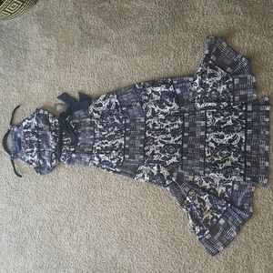 Vince Camuto Maxi Dress Blue/White Size